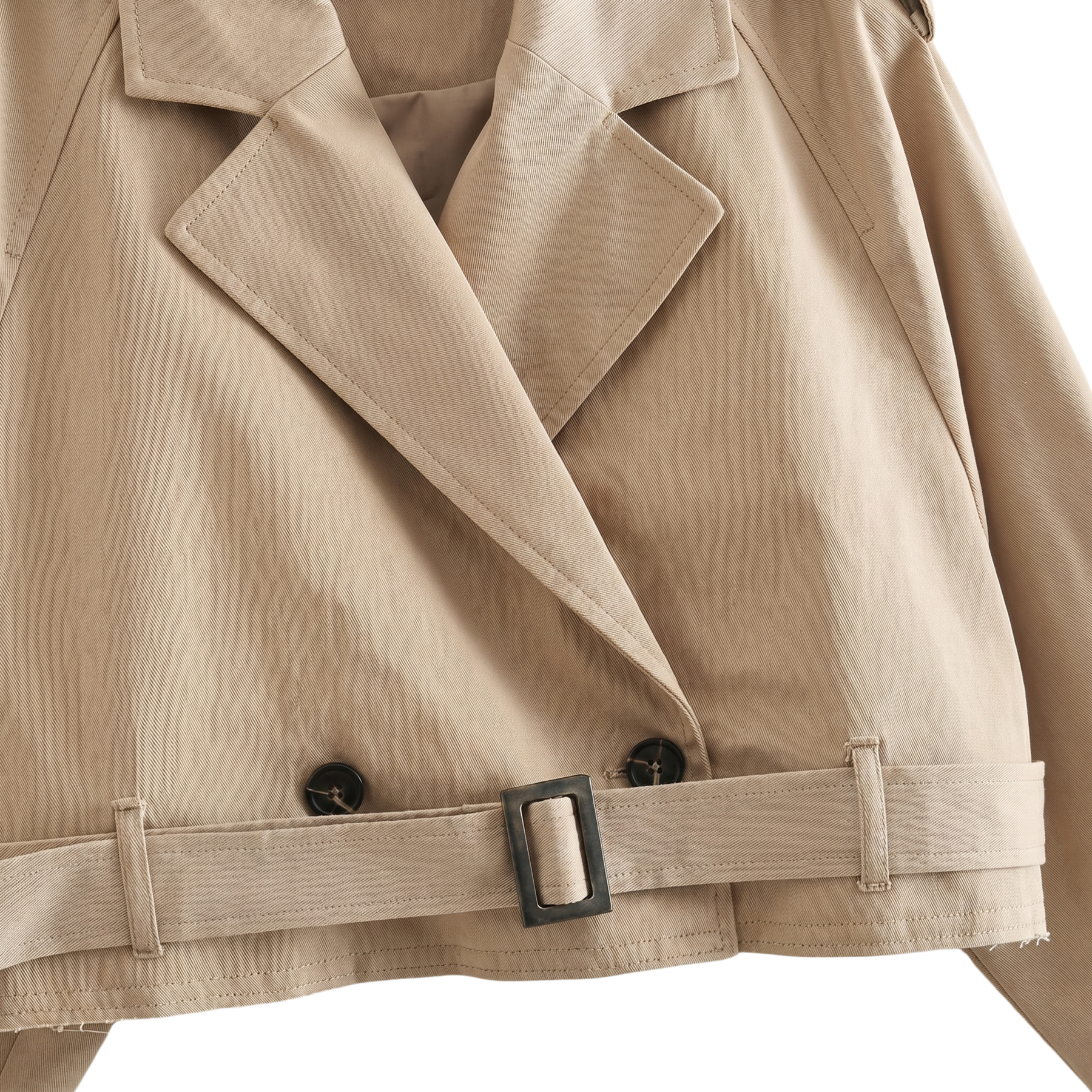 Dame Kort Trenchcoat med Bælte | Elegant Pasform