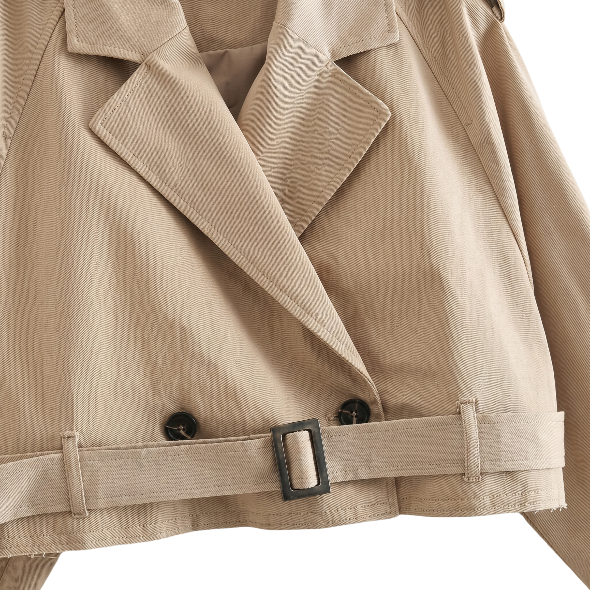 Dame Kort Trenchcoat med Bælte | Elegant Pasform
