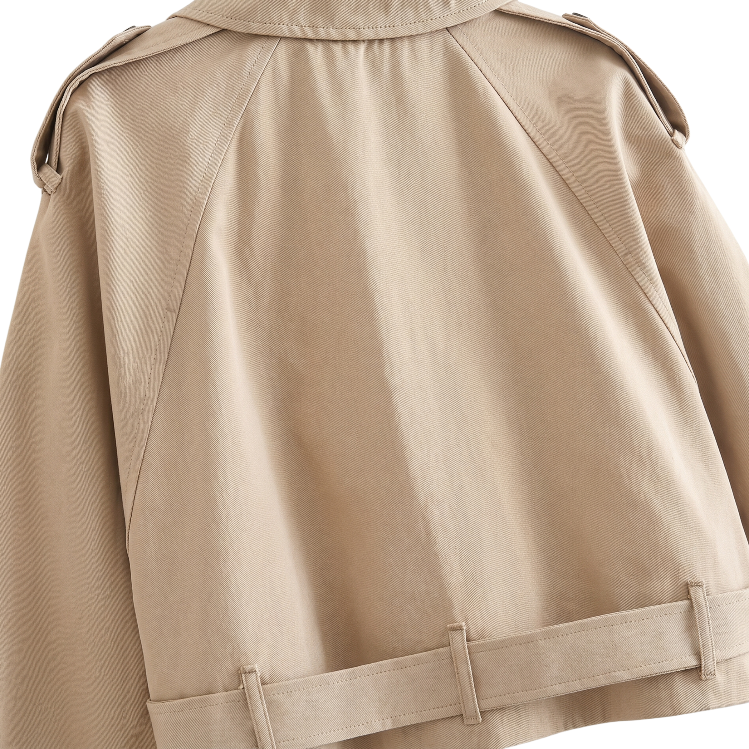 Dame Kort Trenchcoat med Bælte | Elegant Pasform