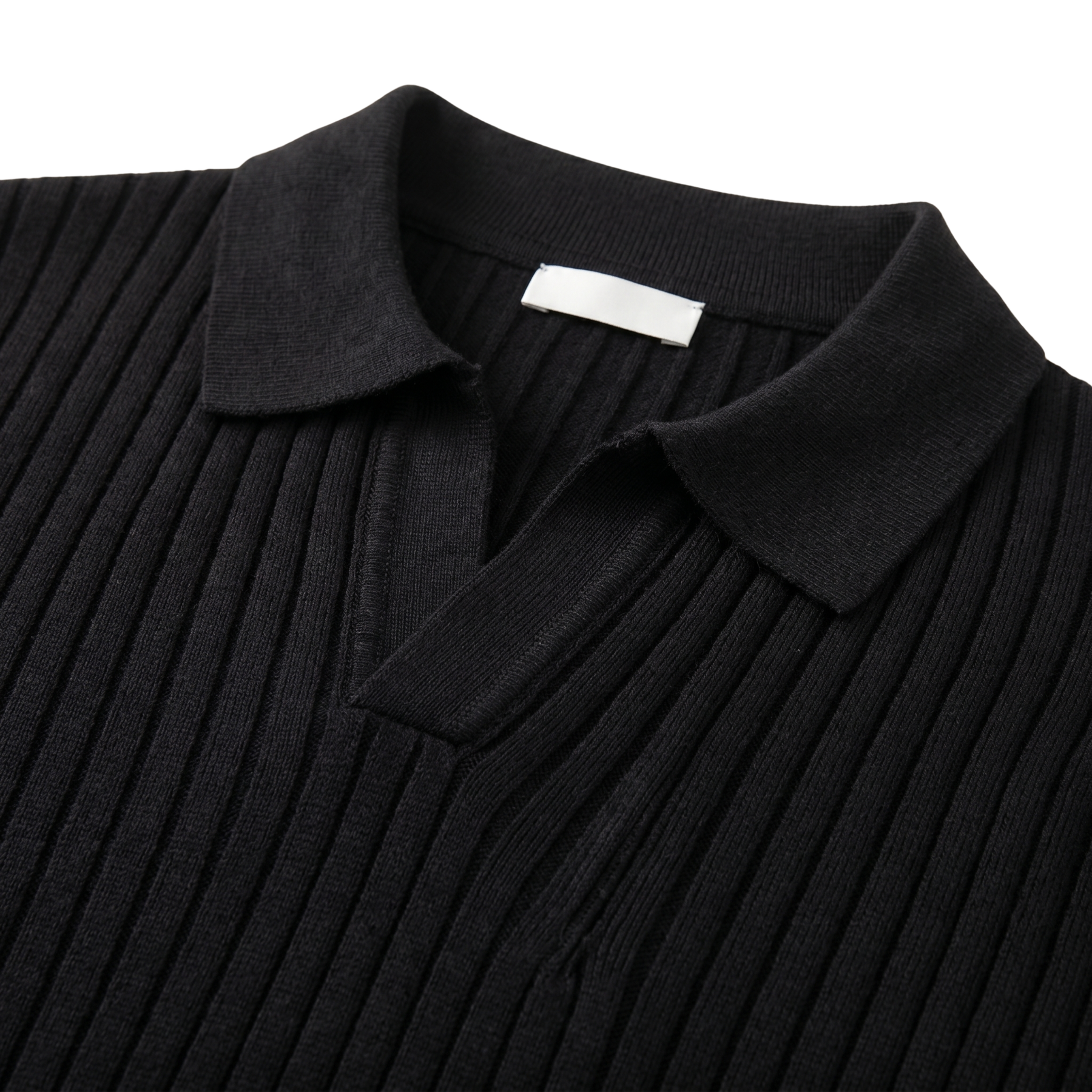 Herre Stribet Langærmet Poloshirt | Klassisk Pasform