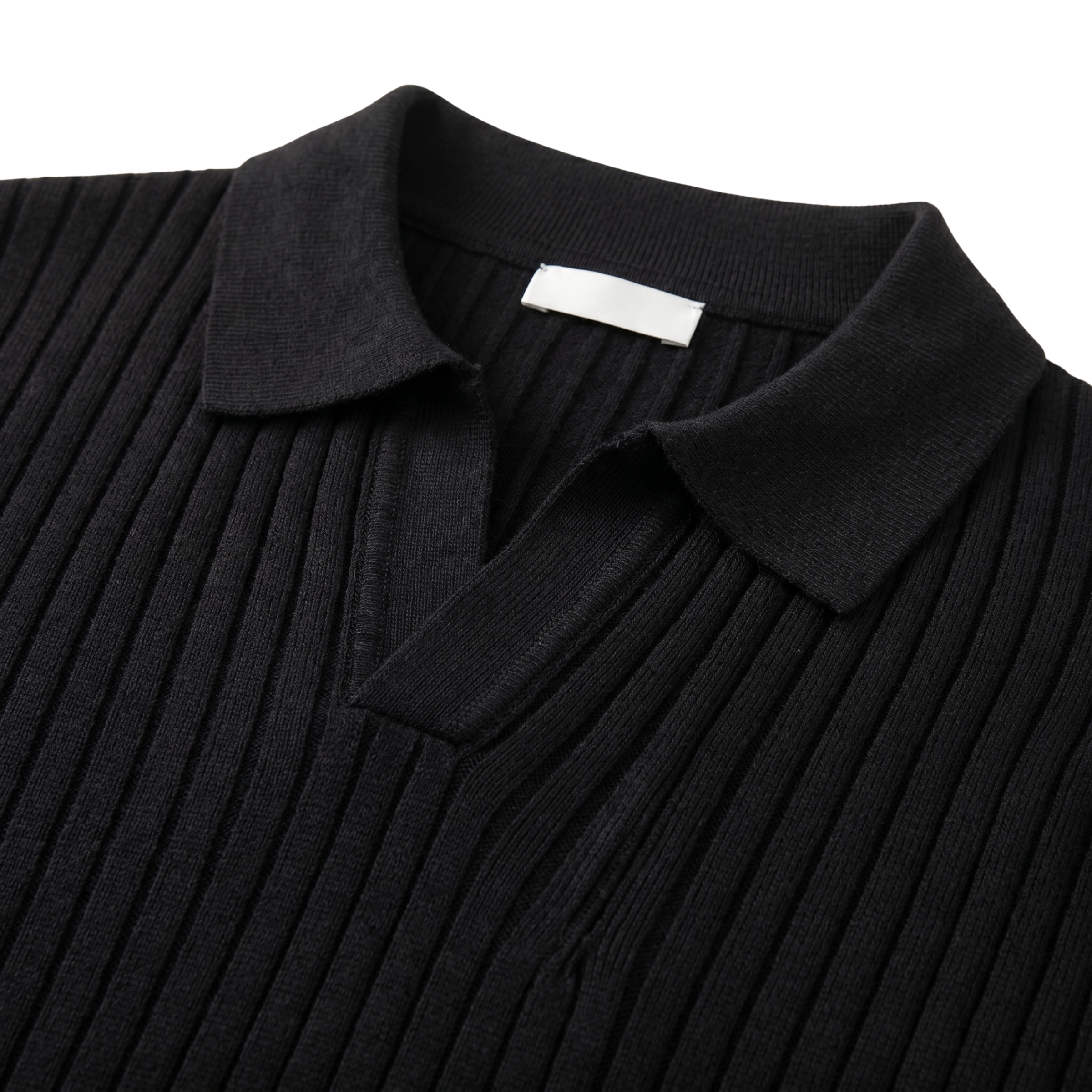 Herre Stribet Langærmet Poloshirt | Klassisk Pasform